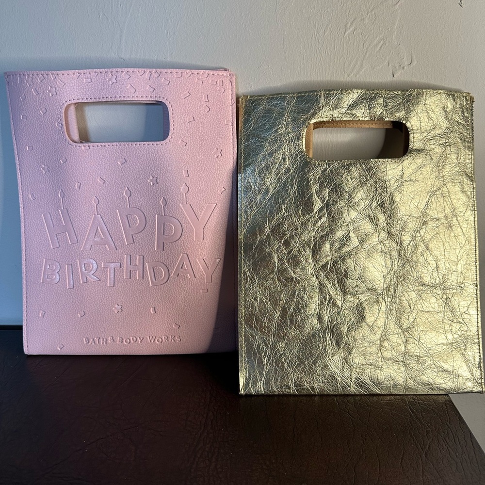 Bath & Body Works Pink and Gold Party Favor Bags